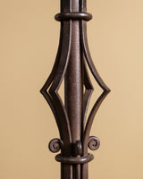 Dutch Art Deco Wrought Iron Torchiere Floor Lamp, Netherlands, 1920s