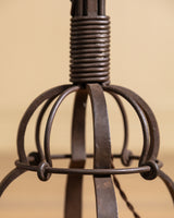 Dutch Art Deco Wrought Iron Torchiere Floor Lamp, Netherlands, 1920s