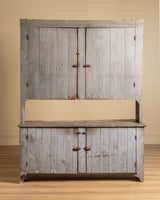 Primitive Painted Pine Two-Piece Hutch, United States, 19th Century
