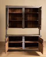 Primitive Painted Pine Two-Piece Hutch, United States, 19th Century