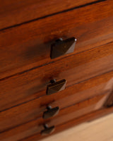 Art Deco Geometric Oak Sideboard Manner of Charles Dudouyt, France, 1940's