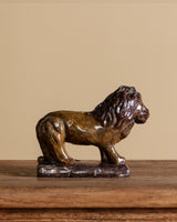 Glazed Ceramic Lion Studio Pottery Statue, American, Mid-20th Century