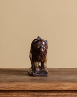 Glazed Ceramic Lion Studio Pottery Statue, American, Mid-20th Century