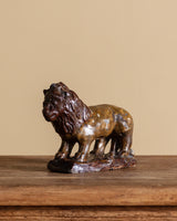 Glazed Ceramic Lion Studio Pottery Statue, American, Mid-20th Century
