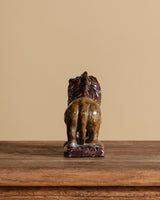 Glazed Ceramic Lion Studio Pottery Statue, American, Mid-20th Century