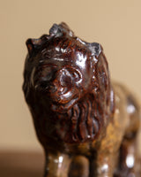 Glazed Ceramic Lion Studio Pottery Statue, American, Mid-20th Century