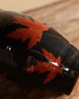 Maple Leaf Glazed Ceramic Vase, Late 20th Century
