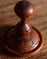 Carved Wooden Floral Jar, Mexico, 1970's