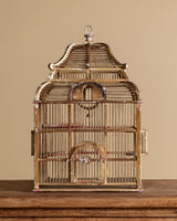 Gilt Painted Pagoda Wooden Birdcage, France, Mid-20th Century