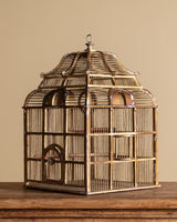 Gilt Painted Pagoda Wooden Birdcage, France, Mid-20th Century