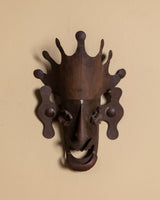 Crowned Copper Sculpture Mask, Late 20th Century