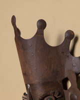 Crowned Copper Sculpture Mask, Late 20th Century