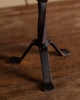 French Iron Tripod Table Lamp with Petal Bobeche, 1940's