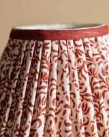 French Iron Twisted Table Lamp w/ Pleated Fabric Shade, 1930's
