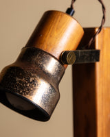 MCM Wood & Metal Desk Lamp, France, 1960's