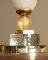 Contemporary Murano Glass & Brass Torchiere Table Lamps, Italy (2 Available)