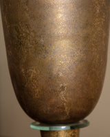Art Deco Bronze Lamp by Genet & Michon, 1920s