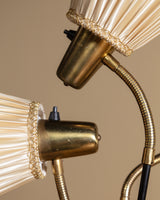 Swedish Pleated Shade Floor Lamp, Sweden, 1950s