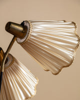 Swedish Pleated Shade Floor Lamp, Sweden, 1950s
