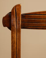 Set of 6 Brutalist Wood & Rush Gouge Carved Dining Chairs, 1960s