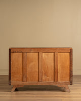 Carved Geometric Oak Sideboard Manner of Charles Dudouyt, France, 1940's