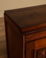 Carved Geometric Oak Sideboard Manner of Charles Dudouyt, France, 1940's