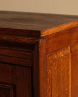 Carved Geometric Oak Sideboard Manner of Charles Dudouyt, France, 1940's