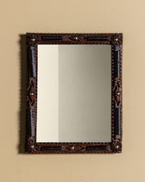 Tramp Art Mirror with Ebonized Accents, Early 20th Century