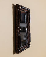 Tramp Art Mirror with Ebonized Accents, Early 20th Century