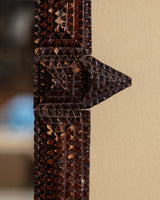 Tramp Art Mirror with Exaggerated Corners & Points,  Late 19th Century