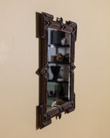 Tramp Art Mirror with Exaggerated Corners & Points,  Late 19th Century