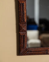 Stacked Tramp Art Wall Mirror, Early 20th Century