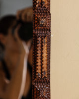 Stacked Tramp Art Wall Mirror, Early 20th Century