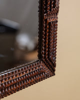 Stacked Tramp Art Wall Mirror, Early 20th Century