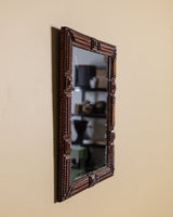 Stacked Tramp Art Wall Mirror, Early 20th Century