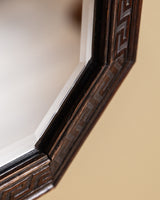 Carved Wood Greek Key Beveled Mirror, America, 1930's