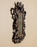 Rococo Carved Wood Mirror with Foxed Glass, Italy, Late 19th Century