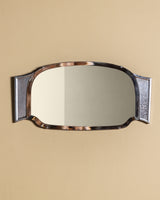 Art Deco Mirror with Etched Metal Sides, France, 1940's