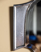 Art Deco Mirror with Etched Metal Sides, France, 1940's