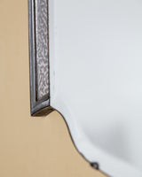 Art Deco Mirror with Etched Metal Sides, France, 1940's