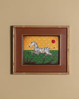 "Zebra Study No. 3" Mixed Media on Wood Panel, 2026