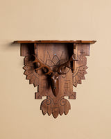 Carved Deer Eastlake Wall Shelf, American, Late 19th Century
