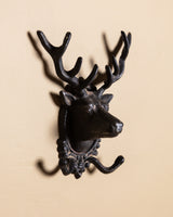 Cast Iron Deer Head Wall Hook, Mid-20th Century