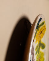 Vietri Hand-Painted Floral Ceramic Plate, Italy, Mid-20th Century
