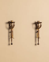Pair of Gilt Spanish Candle Sconces, Spain, 1950's