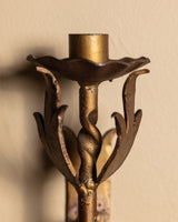 Pair of Gilt Spanish Candle Sconces, Spain, 1950's