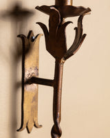 Pair of Gilt Spanish Candle Sconces, Spain, 1950's