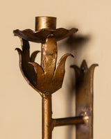 Pair of Gilt Spanish Candle Sconces, Spain, 1950's