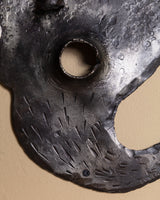 Abstract Handforged Metal Face Wall Sculpture, 1980's