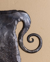 Abstract Handforged Metal Face Wall Sculpture, 1980's